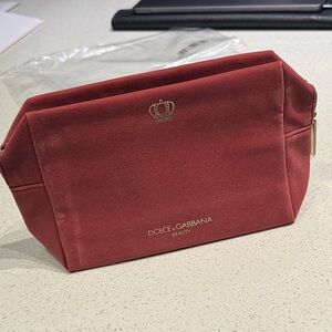 NWT Dolce & Gabbana Burgundy Cosmetic Case
